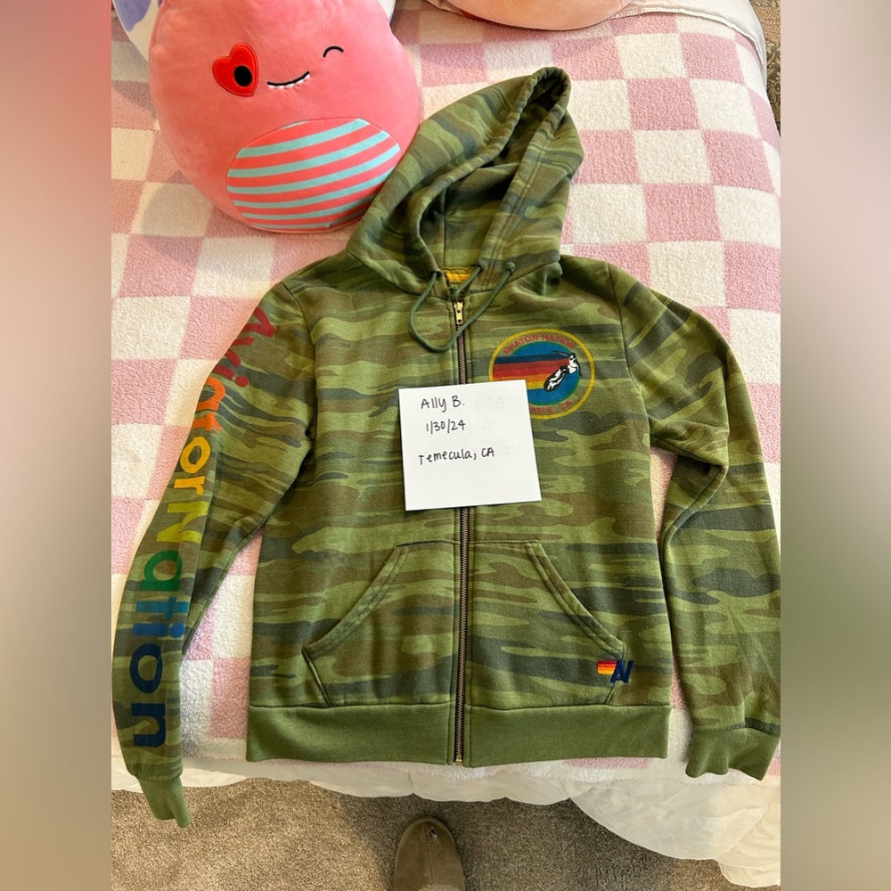 Camo Aviator Nation Zip Up